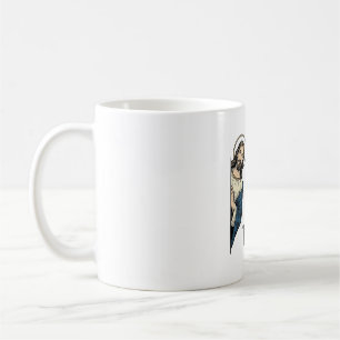 Ich sah dieses lustige Jesus-Gucken Vintage-Shirt- Kaffeetasse