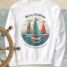 Ich sah drei Schiffe Segelboote Weihnachten im Oze