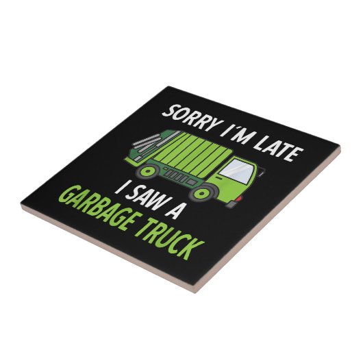 Ich sah eine Mülltrasse Recycelnd Müll Fliese (Seite)