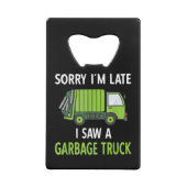 Ich sah eine Mülltrasse Recycelnd Müll Geldbeutel Flaschenöffner (Rückseite)