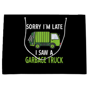 Ich sah eine Mülltrasse Recycelnd Müll Große Geschenktüte