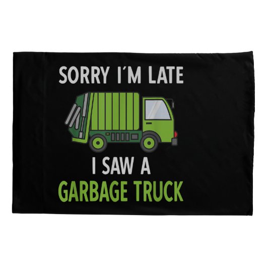 Ich sah eine Mülltrasse Recycelnd Müll Kissenbezug (Rückseite)