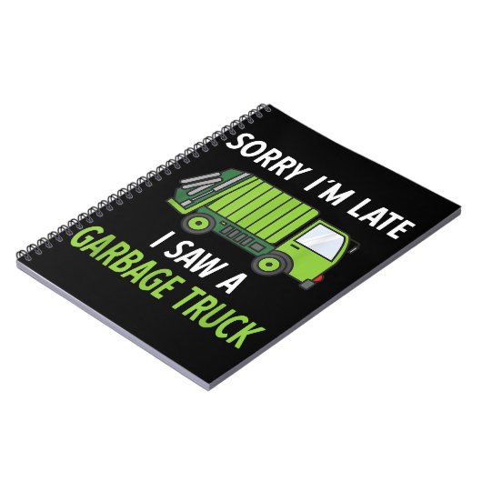 Ich sah eine Mülltrasse Recycelnd Müll Notizblock (Linke Seite)