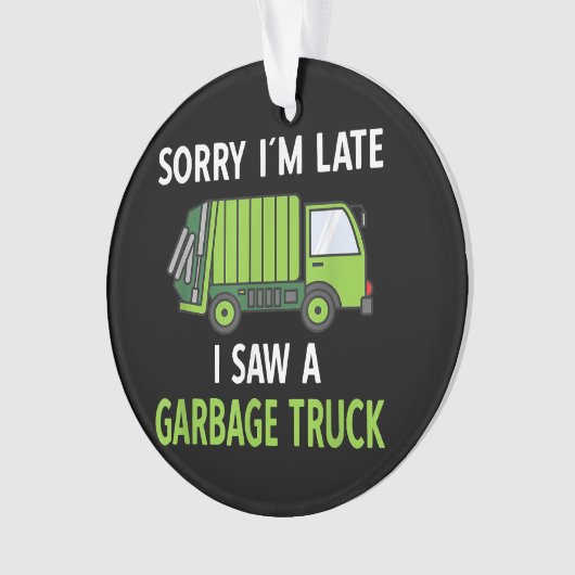 Ich sah eine Mülltrasse Recycelnd Müll Ornament (Vorderseite)