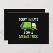 Ich sah eine Mülltrasse Recycelnd Müll RSVP Karte (Vorne/Hinten)