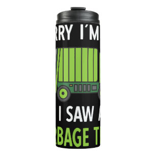 Ich sah eine Mülltrasse Recycelnd Müll Thermosbecher