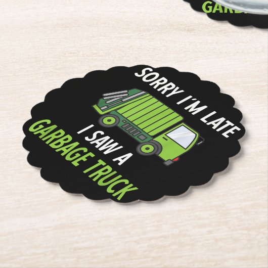 Ich sah eine Mülltrasse Recycelnd Müll Untersetzer (angewinkelt)