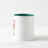 Ich sah Mommy Kiss Santa Claus Funny Weihnachten Tasse (Zentrum)