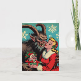 Ich sah Mommy Kissing Krampus Karte