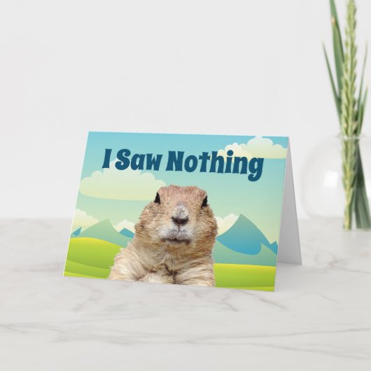 Ich sah nichts am Tag des Groundhog Karte (Vorderseite)