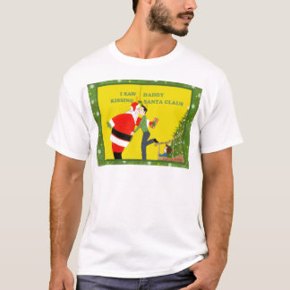 Ich sah Papa den Weihnachtsmann küssen Gay Weihnac T-Shirt