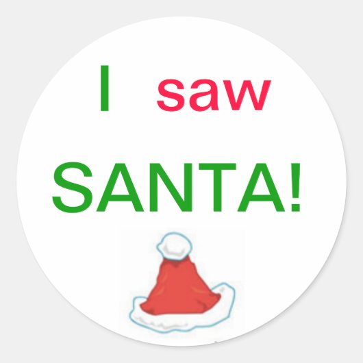Ich sah Santa Stickers (Vorderseite)