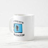 Ich sah Sasquatch in Washington Kaffeetasse (Vorderseite Links)