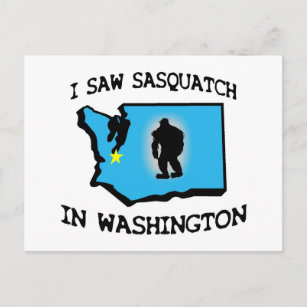 Ich sah Sasquatch in Washington Postkarte