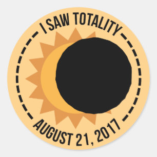 Ich sah Totality Solar Eclipse 2017 Stickers