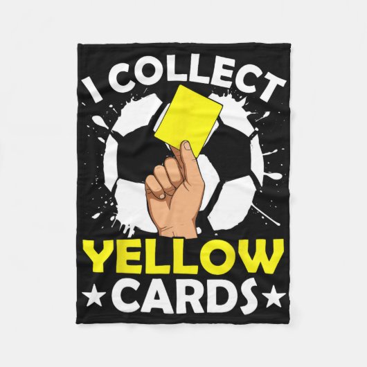 Ich sammle gelbe Karten Fußball Fleecedecke (Vorderseite)