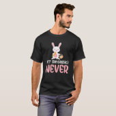 Ich? sarkastisch? Nie Niedlicher Osterhasen T-Shirt (Vorne ganz)