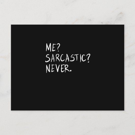Ich sarkastisch nie postkarte (Vorderseite)