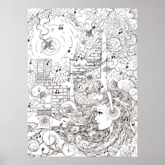 Ich saß am Ozean - Abbildung Poster (Vorne)