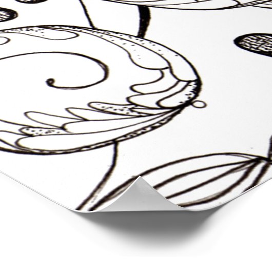 Ich saß am Ozean - Abbildung Poster (Ecke)