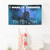 Ich schaffte es durch den Sturm - Christlicher Gla Banner (Insitu)