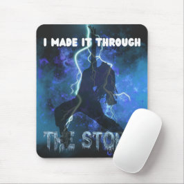 Ich schaffte es durch den Sturm - Christlicher Gla Mousepad