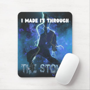 Ich schaffte es durch den Sturm - Christlicher Gla Mousepad