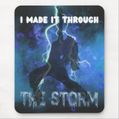 Ich schaffte es durch den Sturm - Christlicher Gla Mousepad (Vorne)