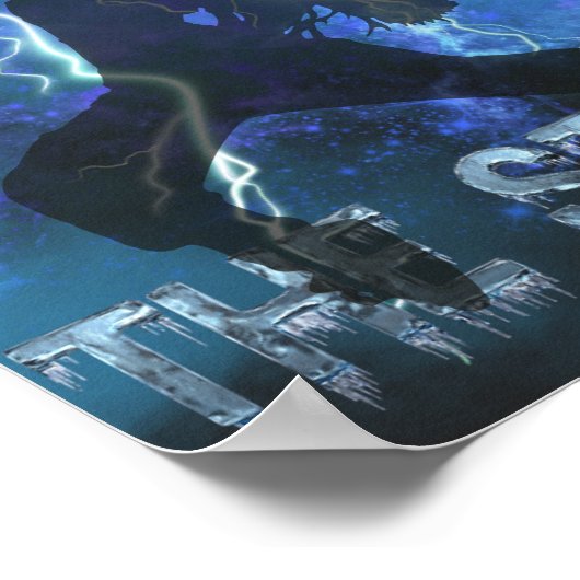 Ich schaffte es durch den Sturm - Christlicher Gla Poster (Ecke)