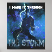 Ich schaffte es durch den Sturm - Christlicher Gla Poster (Vorne)