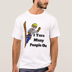 Ich schalte viele Leute auf elektrischen Lineman T T-Shirt