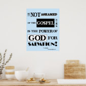 Ich schäme mich nicht für das Evangelium, das Post Poster (Küche)