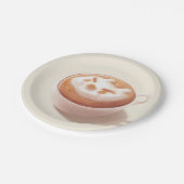 Ich schäme mich vor Gefühlen - Kaffeekunst Pappteller (Schrägansicht)