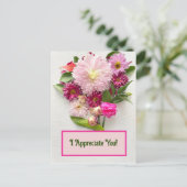 Ich schätze dich! postkarte (Stehend Vorderseite)