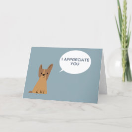 Ich schätze Ihre Dog Card Dankeskarte