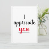 Ich schätze Ihre Wertungsstiftung Dankeskarte (Stehend Vorderseite)