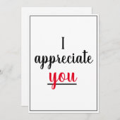 Ich schätze Ihre Wertungsstiftung Dankeskarte (Vorne/Hinten)