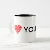 Ich schätze Ihren Text | Geschenk zum Personalisie Zweifarbige Tasse (Vorderseite Links)