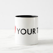 Ich schätze Ihren Text | Geschenk zum Personalisie Zweifarbige Tasse (Mittel)