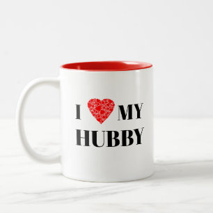 Ich schätze meine Hubby Geschenk zum Personalisi Zweifarbige Tasse