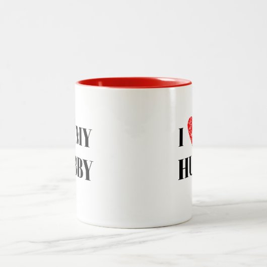 Ich schätze meine Hubby | Geschenk zum Personalisi Zweifarbige Tasse (Mittel)