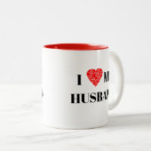 Ich schätze meinen Mann | Geschenk zum Personalisi Zweifarbige Tasse (VorderseiteRechts)