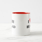 Ich schätze meinen Mann | Geschenk zum Personalisi Zweifarbige Tasse (Mittel)