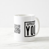 Ich schätze Sie Kaffee-Tasse Kaffeetasse (VorderseiteRechts)