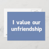 Ich schätze unsere Freundschaft Postkarte (Vorne/Hinten)