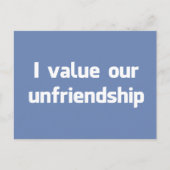 Ich schätze unsere Freundschaft Postkarte (Vorderseite)