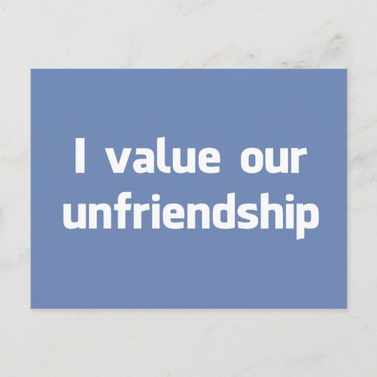 Ich schätze unsere Freundschaft Postkarte (Vorderseite)