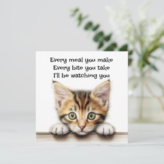 Ich schaue dir deine lustige Katze-Karte an (Stehend Vorderseite)