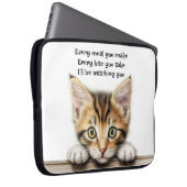 Ich schaue dir die lustige Cat Electronics Bag an Laptopschutzhülle (Vorne Rechts)