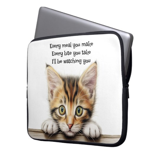 Ich schaue dir die lustige Cat Electronics Bag an Laptopschutzhülle (Vorderseite Links)